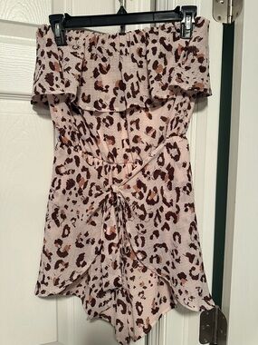 Leopard Strapless Romper